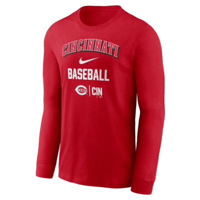 Nike Cincinnati Reds Diamond Mlb Long-sleeve T-shirt for Men