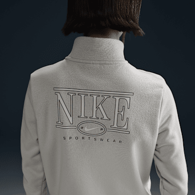 Nike Sportswear Club Fleece Women's Mock-Neck 1/2-Zip Graphic Top