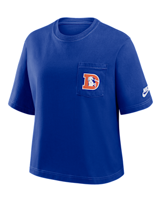 Женская футболка Denver Broncos Rewind Pocket Boxy Nike NFL