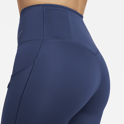 Leggings con bolsillos de tiro alto de largo completo de sujeción firme para mujer Nike Go