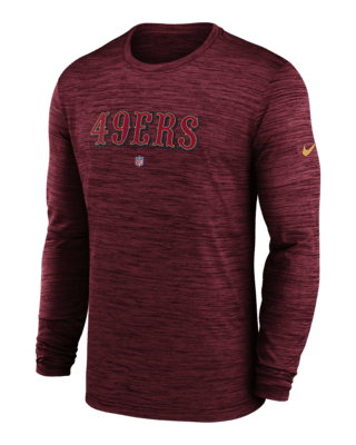 Nike Men's Dri-Fit Sideline Team (NFL San Francisco 49ers) Long-Sleeve T-Shirt in Red, Size: Medium | 00LX6DL73-0BI