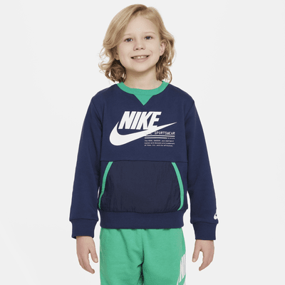 Sudadera de cuello redondo de French Terry para niños talla pequeña Nike Sportswear Paint Your Future