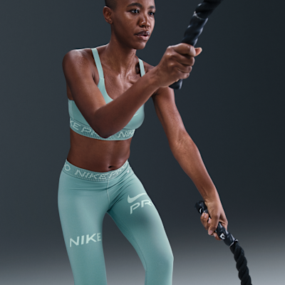 Nike Pro Women's Mid-Rise 7/8 Mesh-Panel Graphic Leggings