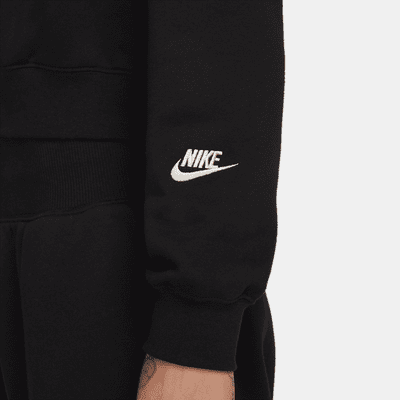 Sudadera con gorro oversized cropped para mujer Nike Sportswear Club Fleece