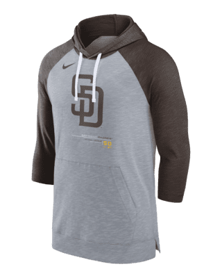 Men's Nike Brown San Diego Padres Local Baseball Club Over Shoulder Fleece Pullover Hoodie Size: Extra Large
