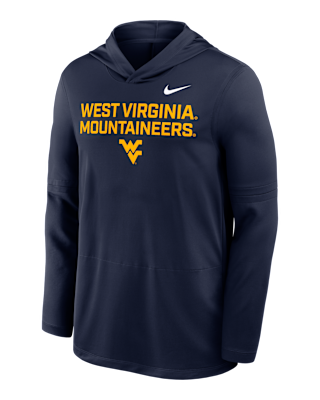Мужские  West Virginia Sideline Nike Dri-FIT College Long-Sleeve Hooded Top