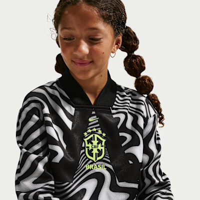 Ποδοσφαιρική φανέλα Nike Dri-FIT τερματοφύλακα Βραζιλίας για μεγάλα παιδιά