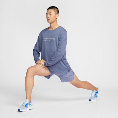 Playera de correr de manga larga con protección contra los rayos UV Dri-FIT acondicionada para el invierno para hombre Nike Miler