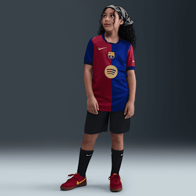 Koszulka piłkarska dla dużych dzieci Nike Dri-FIT FC Barcelona Stadium 2024/25 (wersja domowa) – replika