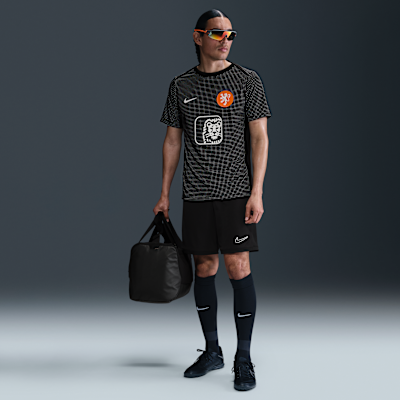 Nederland Academy Pro Nike Dri-FIT warming-uptop met korte mouwen voor heren