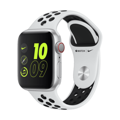 Apple Watch Nike SE (GPS + Cellular) con correa Nike Sport 40 mm Caja de aluminio plateada