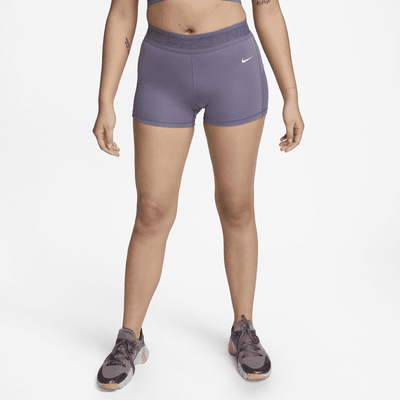 Nike Pro Shorts mit mittelhohem Bund und Mesh-Einsatz für Damen (ca. 7,5  cm). Nike AT