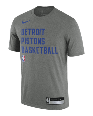 Men's Detroit Pistons Nike Blue Practice Performance T-Shirt