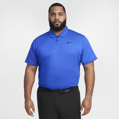 Pánská jednobarevná golfová polokošile Nike Dri-FIT Tour