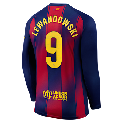 Robert Lewandowski Barcelona 2025/26 Stadium Home Men's Nike Dri-FIT Soccer Jersey