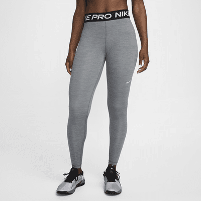 Nike Pro Women's Mid-Rise Mesh-Paneled Leggings