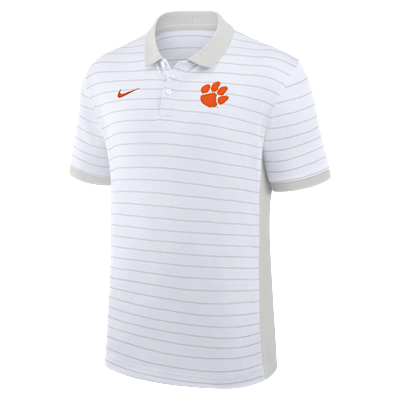 Clemson Sideline Victory Stripe Men's Nike Dri-FIT College Polo