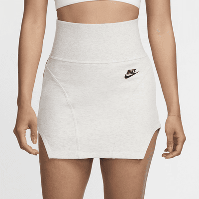 Minifalda de cintura alta para mujer Nike Sportswear Tech Fleece