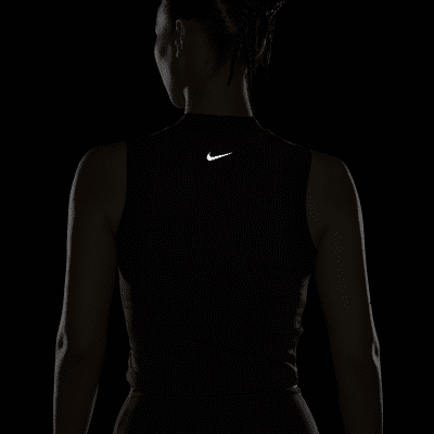 Nike One Fitted Women's Dri-FIT Mock-Neck Cropped Tank Top. Nike SG