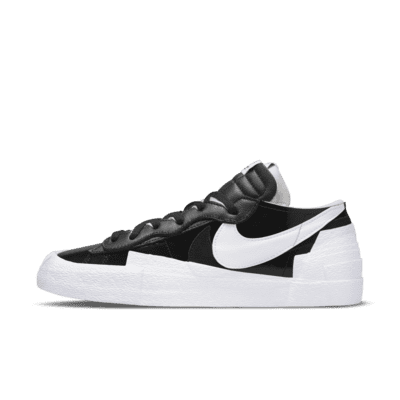 nike black and white blazers low