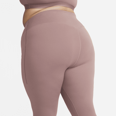 Leggings 7/8 de tiro alto y sujeción media con bolsillos para mujer (talla grande) Nike Universa