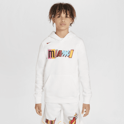 Miami Heat City Edition Older Kids' Nike NBA Fleece Pullover Hoodie