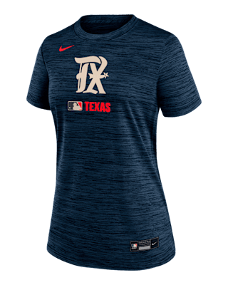 Женская футболка Texas Rangers Authentic Collection City Connect Velocity Nike Dri-FIT MLB