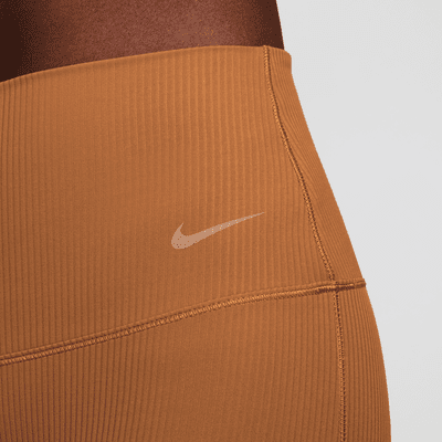 Nike Zenvy Rib Leggings acampanados de talle alto, sujeción ligera y longitud completa - Mujer