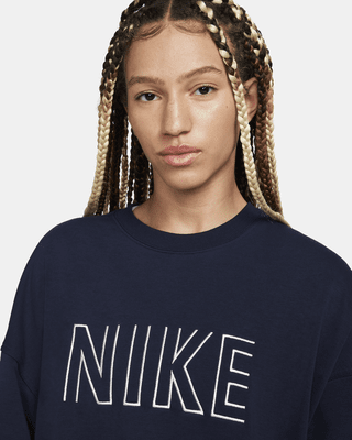 Women's Nike Sportswear French Terry Crop Fleece Crewneck Sweatshirt