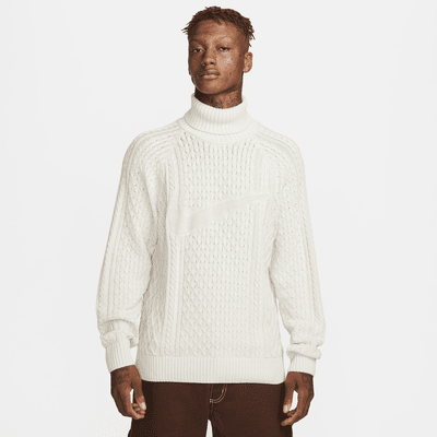 Suéter de cuello alto de tejido Knit trenzado para hombre Nike Life