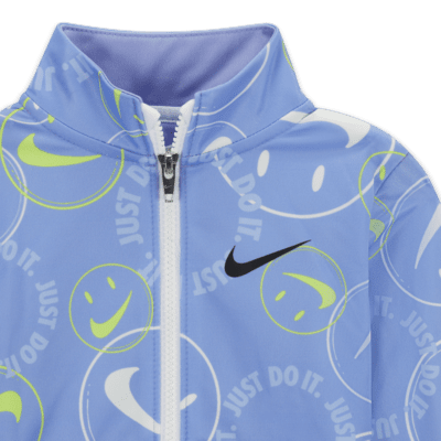 Conjunto de entrenamiento para bebé Nike Smiley Swoosh Printed Tricot Set