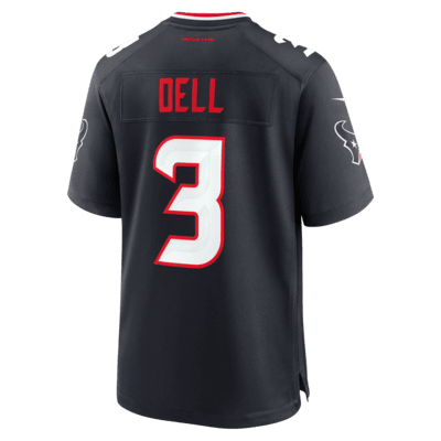 Jersey de fútbol americano Nike de la NFL Game para hombre Tank Dell Houston Texans