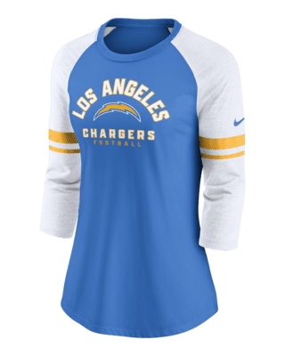 Nike Fashion (NFL Los Angeles Chargers) Women's 3/4-Sleeve T-Shirt.