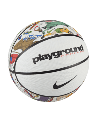Bola de Basquete Nike Everyday Playground 8P Graphic Deflated Preta e  Branca 