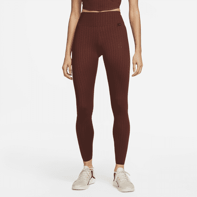Nike Dri-FIT One Luxe Legging met halfhoge taille en print voor dames. Nike  NL