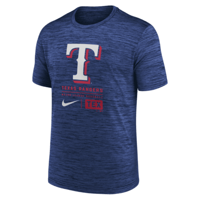 Мужская футболка Texas Rangers Large Logo Velocity