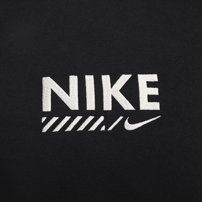 Oversized Nike Sportswear-sweatshirt i fleece med rund hals til kvinder