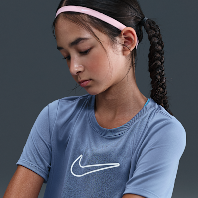 Nike One Fitted Older Kids' (Girls') Dri-FIT Short-Sleeve Top