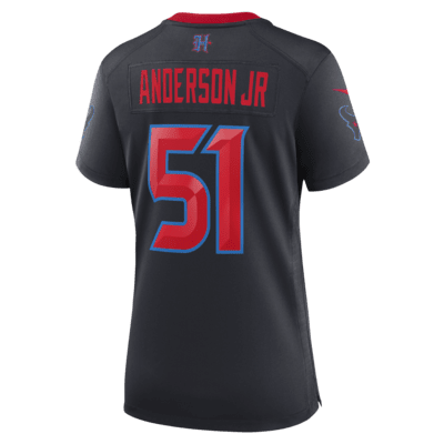 Jersey de fútbol americano Nike de la NFL Game para mujer Will Anderson Jr. Houston Texans