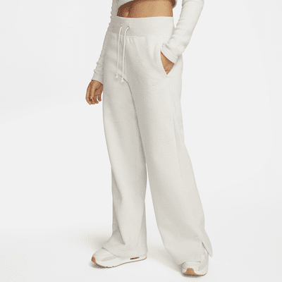 Pantalon ample à taille haute en tissu Fleece confortable Nike Sportswear Phoenix Plush pour femme