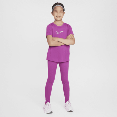 Playera de manga corta Dri-FIT para niña talla grande Nike One Fitted