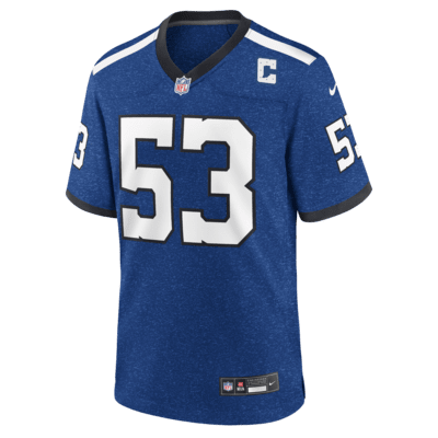 Jersey de fútbol americano Nike de la NFL Game para hombre Shaquille Leonard Indianapolis Colts