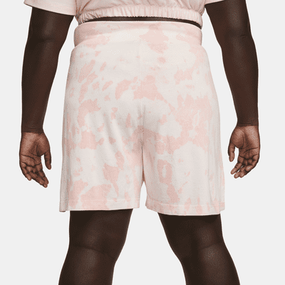 Nike Sportswear Women's High-Waisted Jersey Cloud-Dye Shorts (Plus Size)