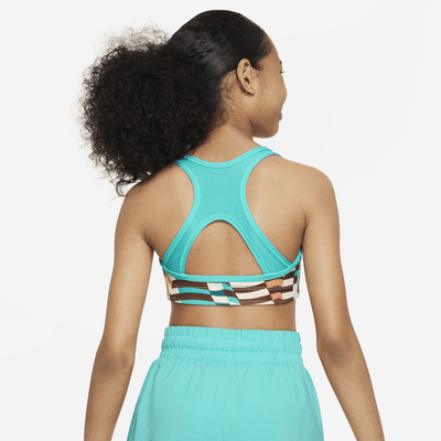 Nike Swoosh Older Kids' (Girls') Reversible Sports Bra