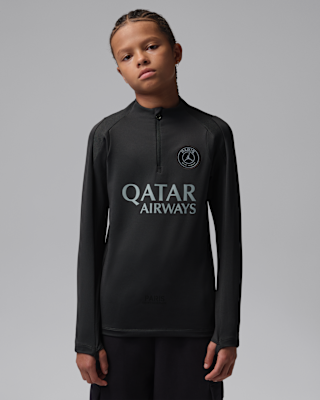 Детские  Paris Saint-Germain Strike Fourth Big Kids' Jordan Dri-FIT Soccer Drill Top