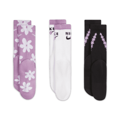 Nike Everyday Plus Kids' Cushioned Crew Socks (3 Pairs)