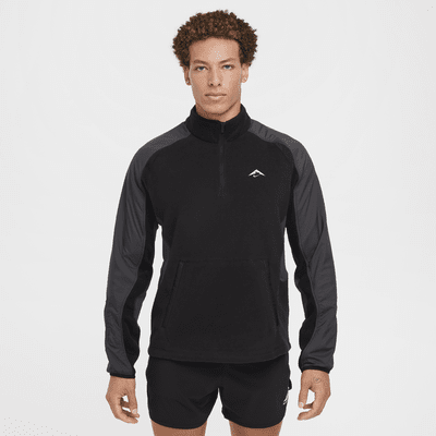 Maglia da running in fleece con zip a 1/4 Nike Trail Polartec® – Uomo