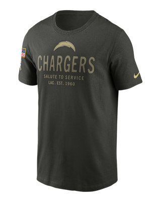 Мужская футболка Los Angeles Chargers Salute to Service Sideline Primary Edge Nike Dri-FIT NFL