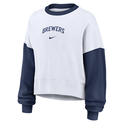 Milwaukee Brewers Primary Women's Nike MLB Pullover Crew