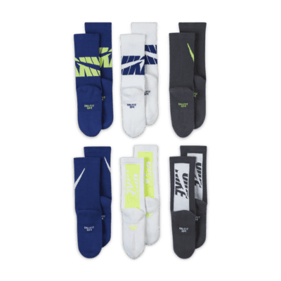 Nike Everyday Kids' Cushioned Crew Socks (6 Pairs)